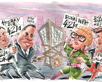 The battle over 421a continues after the tax break expired (Illustration: Russ Tudor).
