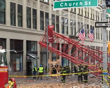 A crane collapsed on Worth Street last week, killing a 38-year-old man sitting in his car.