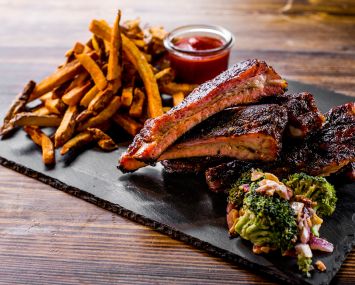 Ribs from Might Quinn's Barbecue.
