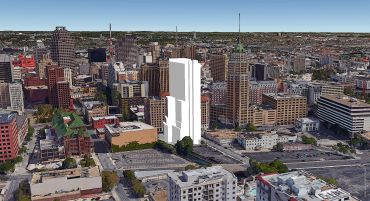 A rendering of Villita Tower at 120 Villita Street in San Antonio, Texas. 