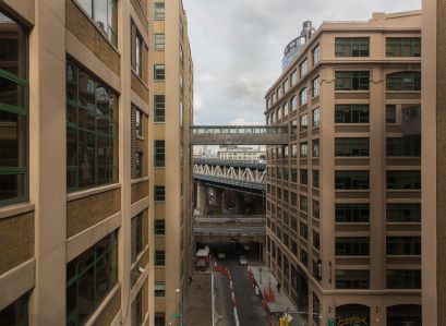 Dumbo Heights, a cluster of five buildings formerly owned by the Jehovah's Witnesses, was upgraded and converted into a tech campus. 