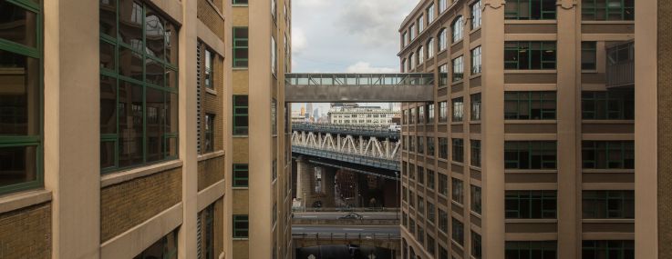 Dumbo Heights, a cluster of five buildings formerly owned by the Jehovah's Witnesses, was upgraded and converted into a tech campus.
