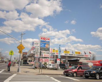 A 2008 photo of 69-02 Queens Boulevard before Gulf Oil took over the gas station.