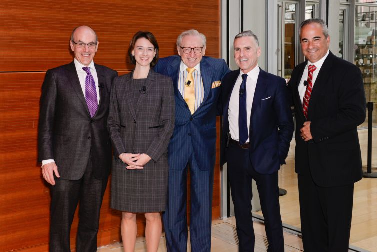 Left to right: Michael S. Zetlin, the moderator, with panelists Jessica Lappin, Larry Silverstein, Tom Vecchione and Jay Badame (Photo: Presley Ann Slack/PMC).