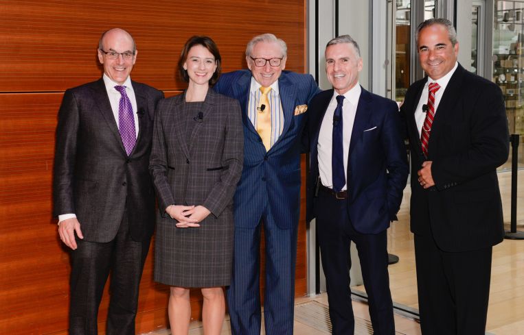 Left to right: Michael S. Zetlin, the moderator, with panelists Jessica Lappin, Larry Silverstein, Tom Vecchione and Jay Badame (Photo: Presley Ann Slack/PMC).