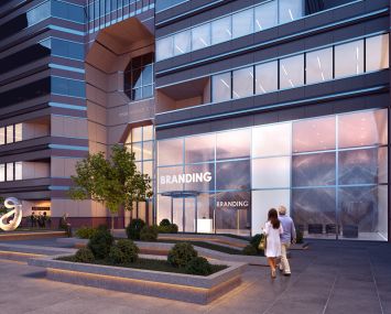 Construction of the new outdoor plaza will begin in the spring (Rendering: Real Estate Arts).