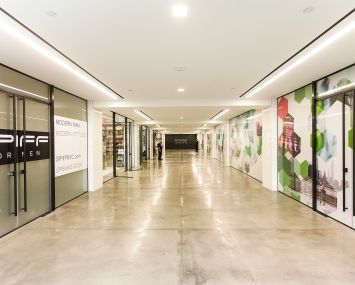 Recently renovated space at 1 New York Plaza on the right (Photo: Emily Assiran/ For Commercial Observer).