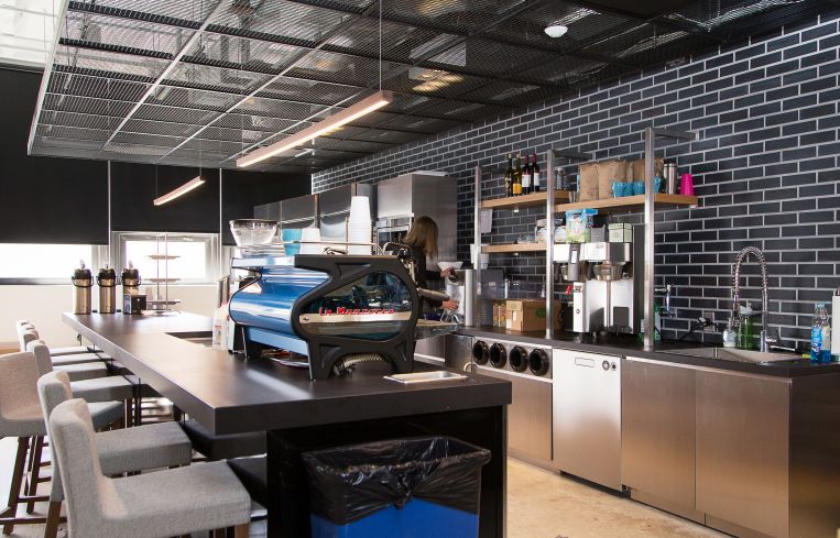 The cafe area (Photo: Kaitlyn Flannagan/ For Commercial Observer).
