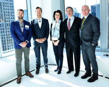 Derek Stewart, Winston C. Fisher, Mary Ann Tighe, Jonathan Mechanic and Scott Rechler were the featured panelist at the event (Photo: Aurora Rose/ PMC).