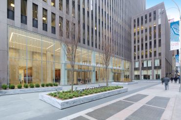 A rendering of the restored exterior of 1221 Avenue of the Americas.