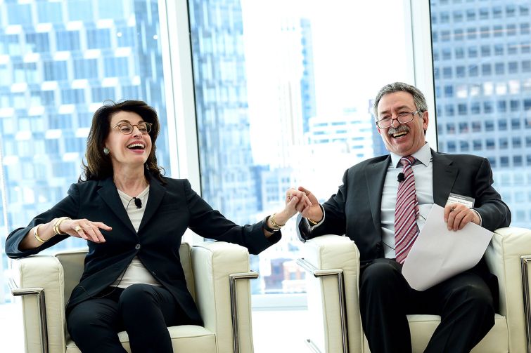 Mary Ann Tighe and Jonathan Mechanic on stage during the event (Photo: Aurora Rose/ PMC). 