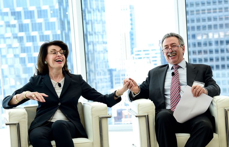 Mary Ann Tighe and Jonathan Mechanic on stage during the event (Photo: Aurora Rose/ PMC).