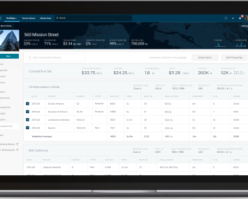 Hightower's platform with CompStak data (Image: Hightower). 