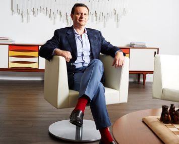 S. Lawrence Davis, CEO of Shorewood Real Estate Group, in his office at 40 Wall Street (Photo: Yvonne Albinowski/ For Commercial Observer).