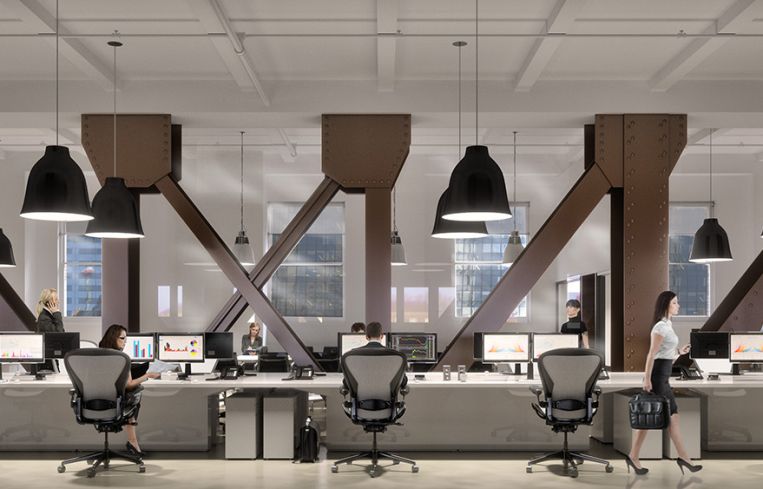 Like many converted industrial New York buildings, the 10th floor gives a certain grit that new TAMI tenants are looking for (Rendering: Avison Young).