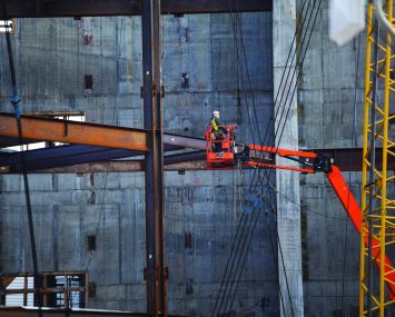 Construction at City Point in Brooklyn. Photo: Michael Nagle