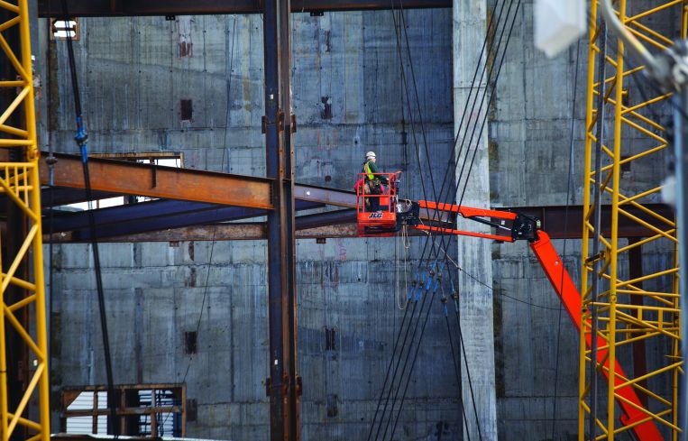 Construction at City Point in Brooklyn. Photo: Michael Nagle