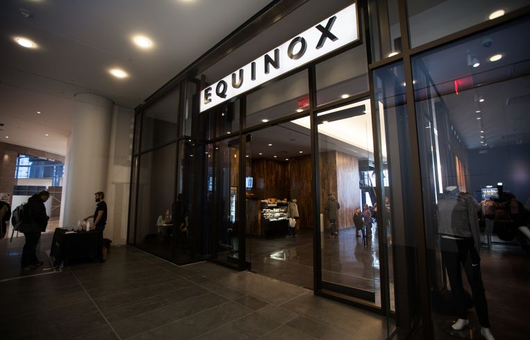 The retail portion of Equinox at Brookfield Place.