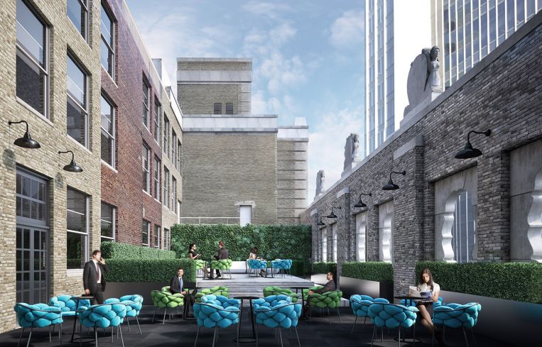 There is a lot of potential for what the outdoor terrace could become (Rendering: Avison Young).