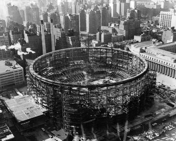 Madison Square Garden under construction in 1966 (Photo by Fox Photos/Getty Images)