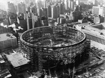 Madison Square Garden under construction in 1966 (Photo by Fox Photos/Getty Images)
