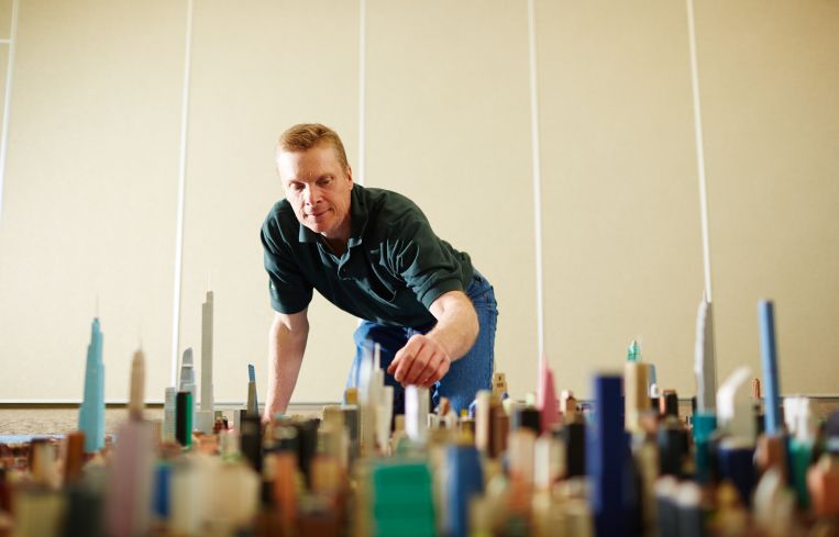 It took Mr. Macken about a dozen years to complete a Manhattan model (Photo: Yvonne Albinowski/ For Commercial Observer).