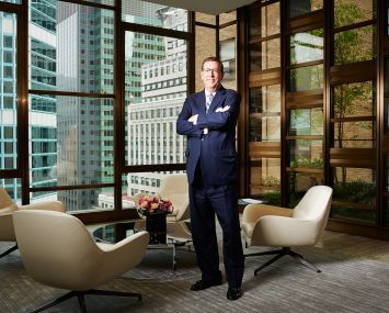 Steve Durels of SL Green inside his Manhattan office at 420 Lexington Avenue (Photo: Yvonne Albinowski/ for Commercial Observer).