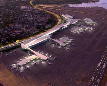 A rendering of the new LaGuardia Airport.