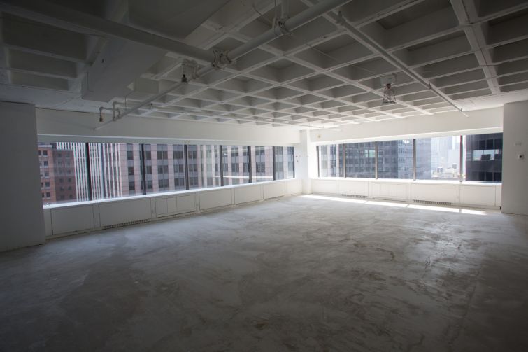 The 24th floor of the building is the largest floor with 13,315 square feet of space. It also has waffle-styled ceilings (Photo: Aaron Adler/For Commercial Observer).