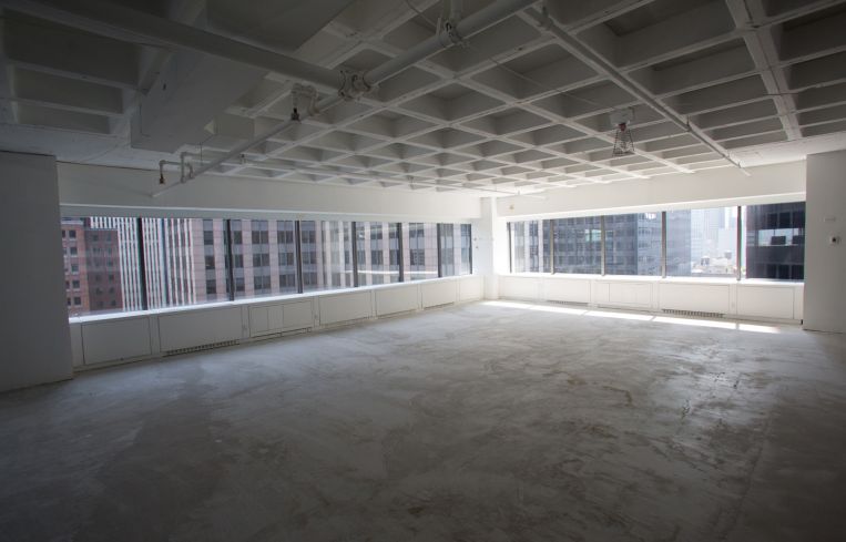 The 24th floor of the building is the largest floor with 13,315 square feet of space. It also has waffle-styled ceilings (Photo: Aaron Adler/For Commercial Observer).
