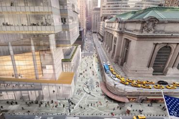 A rendering of One Vanderbilt, which will sit across from Grand Central Terminal (Courtesy: CoStar Group).