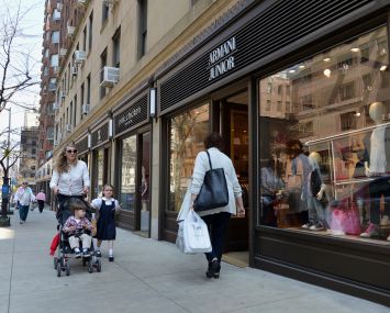 Even some of Madison Avenue's posh luxury retail streets are seeing a softening (Photo: STAN HONDA/AFP/Getty Images).