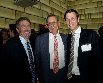 Left to right: Jonathan Mechanic of Fried, Frank, Harris, Shriver & Jacobson, Stephen Ross of Related Companies, Jared Kushner of Kushner Companies and the publisher of Commercial Observer (Photo: Jimi Celeste/PMC).