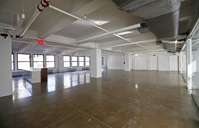 The pre-built 16th floor features polished concrete floor and nearly column-free open space. (Photo: Jemma Dilag/ For Commerical Observer).