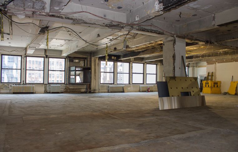 The 14th floor is part of the second phase and still under construction (Photo: Jemma Dilag/ For Commerical Observer).