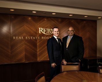 Rob Speyer, left, and REBNY President John Banks.