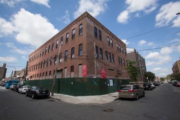 The exterior of 199 Cook Street in Bushwick Brooklyn (Photo: Aaron Adler /for Commercial Observer).