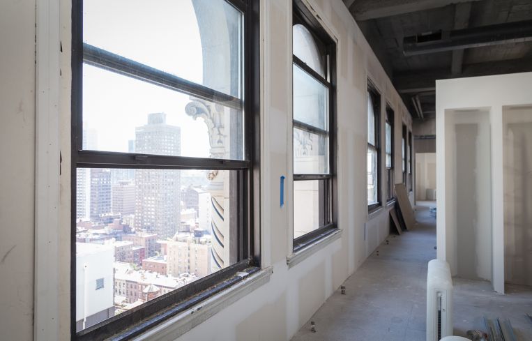 The office has four sides of windows (Photo: Kaitlyn Flannagan/ For Commercial Observer).