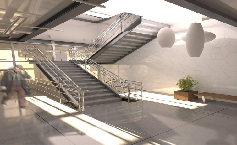 Rendering of the interior of the building (Rendering: The Mann Group).