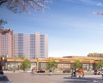 A rendering of the retail portion of 532 Neptune Avenue.