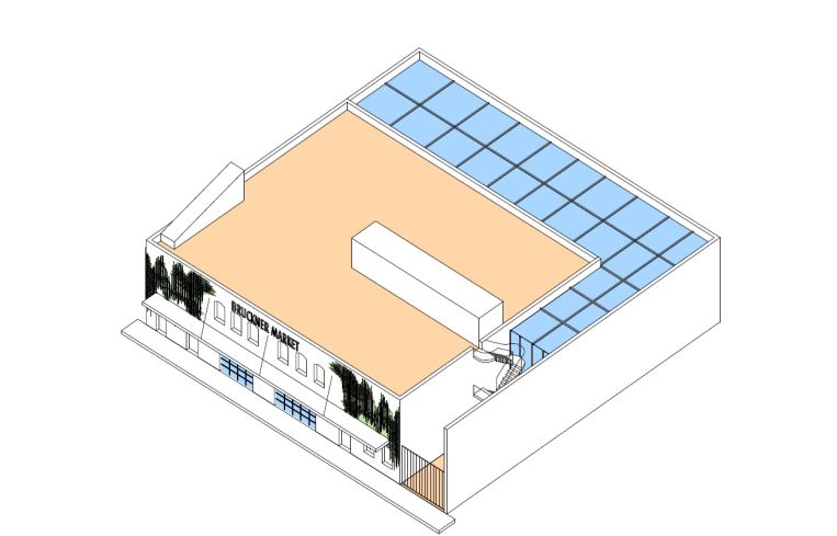 Rendering of Bruckner Market at 9 Bruckner Boulevard.