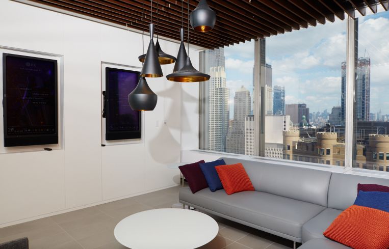 Relaxing common spaces are made with contemporary designs. Photo: Yvonne Albinowski/For Commercial Observer