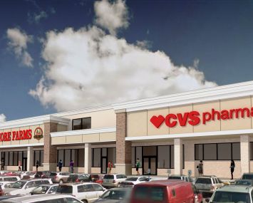 A rendering of North Shore Farms and CVS/pharmacy at 153-01 10th Avenue.