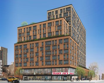 A preliminary rendering of a future Target at 145 Clinton Street.