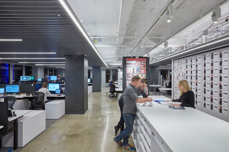 Gensler's offices have polished concrete floors in some areas with wide open spaces.  Photo: Gensler. 