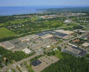 An aerial view of South Burlington, Vt.