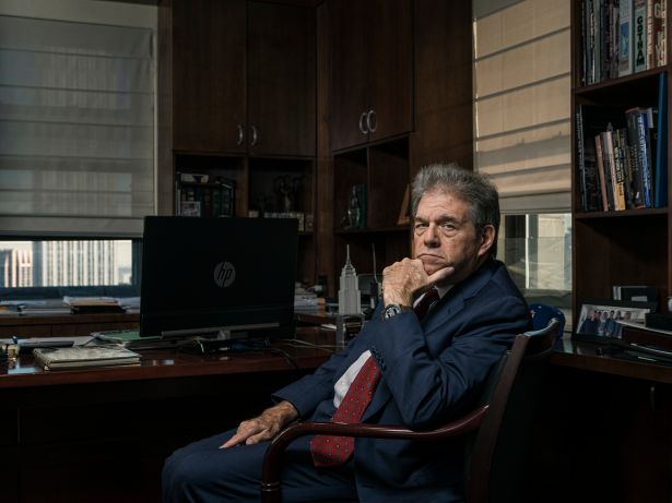 Steven Kaufman in his office at 450 Seventh Avenue. Photo: Sasha Maslov.