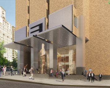 A rendering of the new canopies and columns being installed at 3 Park Avenue. Photo: Cohen Brothers Realty Corporation.