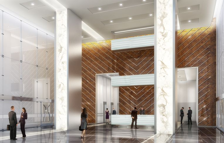 A rendering of the new lobby of 3 Park Avenue. Photo: Cohen Brothers Realty Corporation.