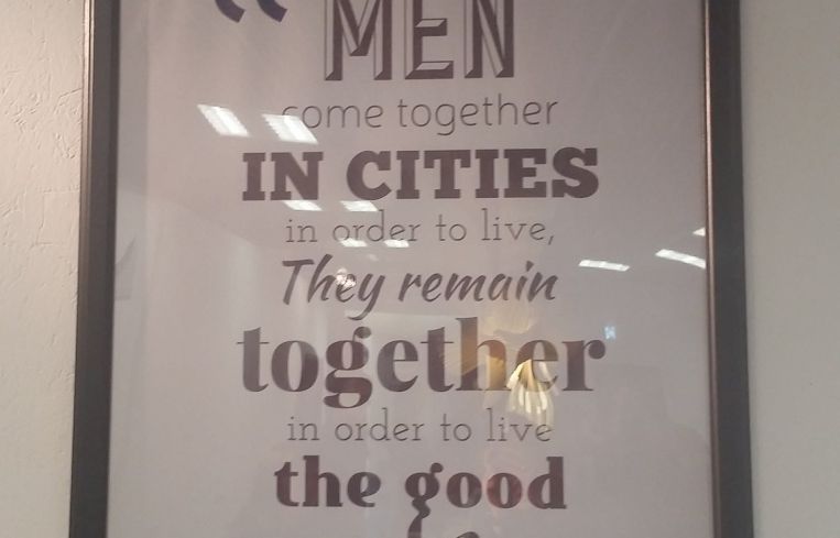 A quote at the Wilhelm & Co. Group booth at MAPIC. Photo: Lauren Elkies Schram.